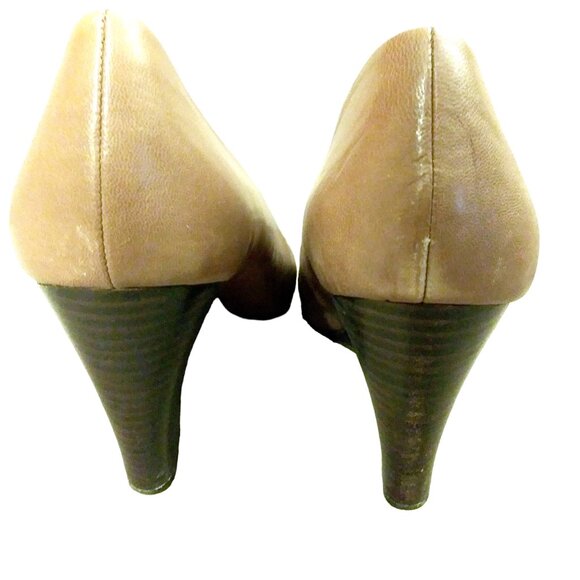 Franco Sarto Helio Leather Wedge Pumps, Size 10M Wedge Shoe, High Heel Wedge - Picture 4 of 16